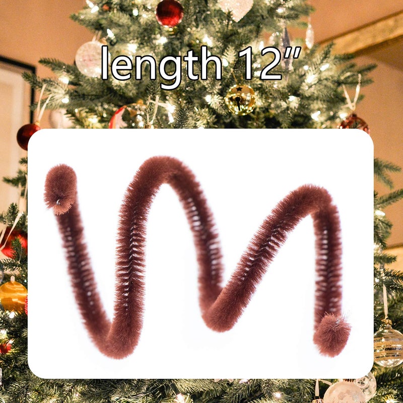 Waycreat 400 Pieces Pipe Cleaners Brown Chenille Stem for DIY Art Craft Decorations (6mm x 12 Inch) - Image 3